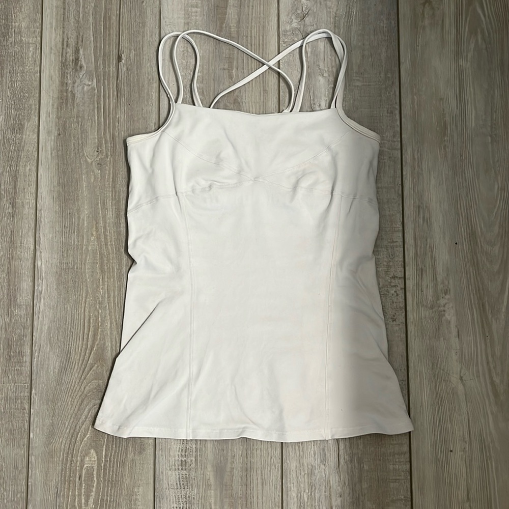 Kira Grace white athletic tank